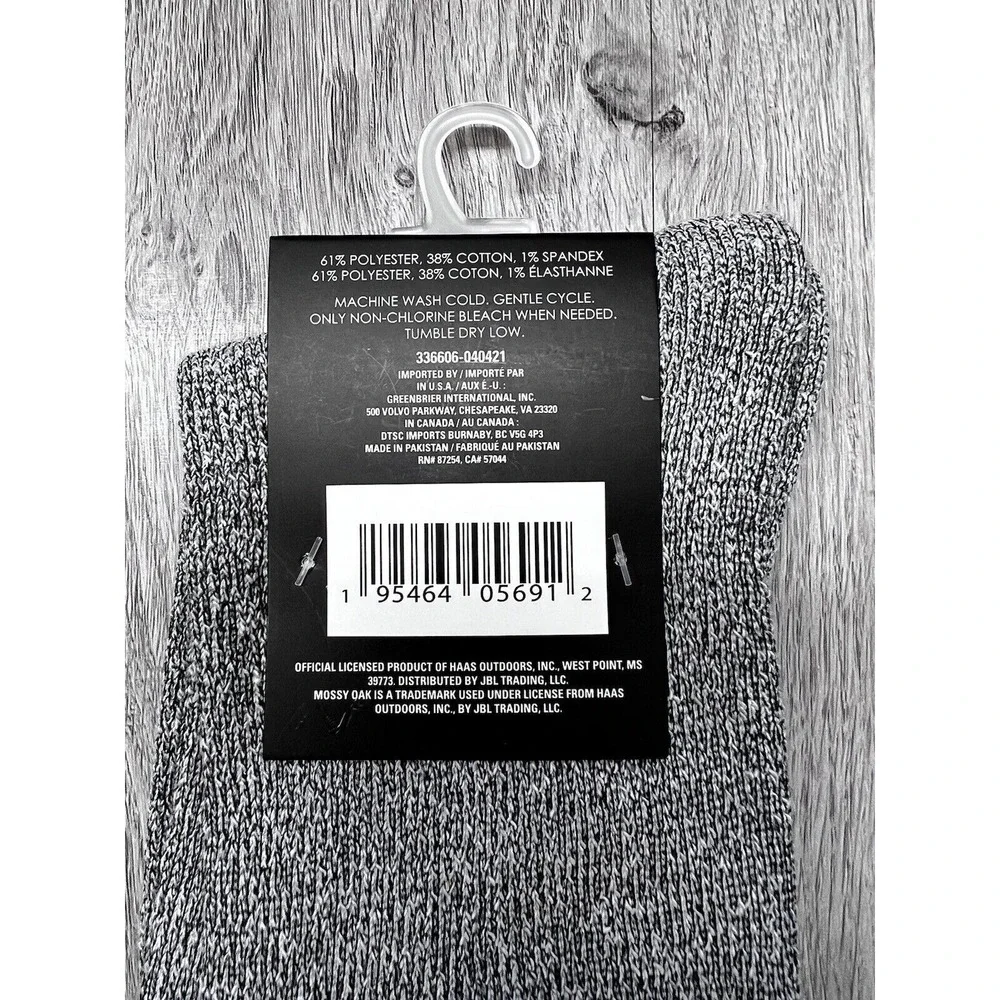 Mossy Oak Full‎ Cushion Thermal Xtreme Heat Socks Shoe Size 6-12